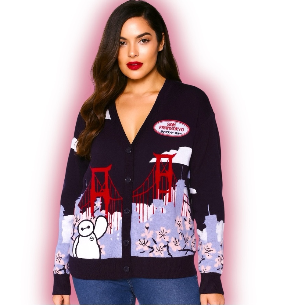 Disney Big Hero 6 Baymax San Fransokyo Women's Cardigan
